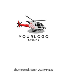 Helicopter logo design vector template