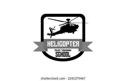 Helicopter Logo designs badge Vector template,