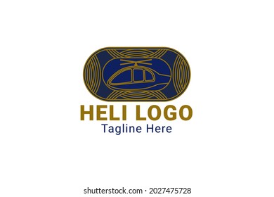 helicopter logo vector with aesthetic presentation style