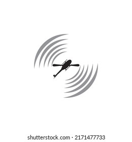 Helicopter logo. vector illustration template design.