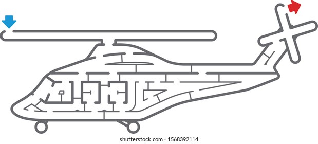 Helicopter maze. It is suitable for brain training.