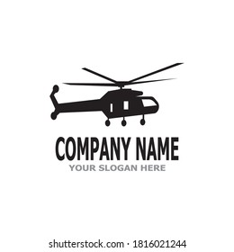 Helicopter military logo vector template