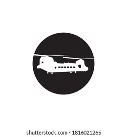 Helicopter military logo vector template