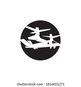 Helicopter military logo vector template