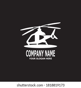 Helicopter military logo vector template
