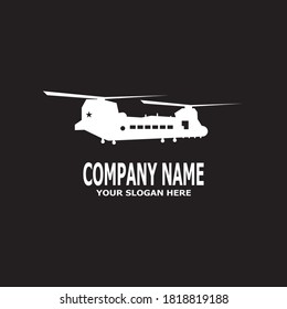 Helicopter military logo vector template