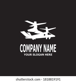 Helicopter military logo vector template