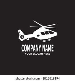 Plantilla de vector del logotipo militar de helicópteros