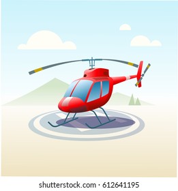 Helicopter model. vector illustration
