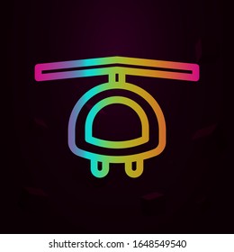 helicopter nolan style icon. Simple thin line, outline vector of navigation icons for ui and ux, website or mobile application