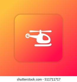 Helicopter orange bright app ui/ux Icon / Logo design