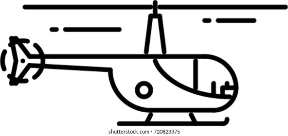  helicopter outline icon
