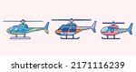 Helicopter pixel art set. Chopper, copter collection. 8 bit sprite. Game development, mobile app.  Isolated vector illustration.