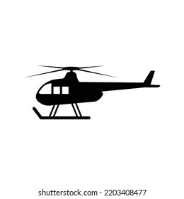 Helicopter plane carrying passengers icon | Black Vector illustration |