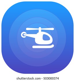 Helicopter Purple - blue circular UI/UX App Icon / Logo Design