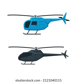 Helicopter as Rotorcraft with Horizontally-spinning Rotor Hovering in the Sky Vector Set