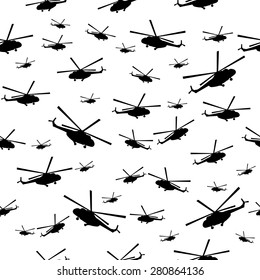 helicopter seamless pattern background