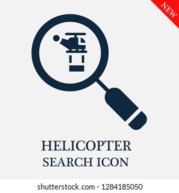 Helicopter search icon. Editable Helicopter search icon for web or mobile.