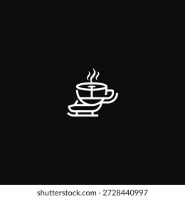 Helikopterförmige Kaffeetasse Logo-Design.