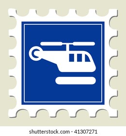 Helicopter Sign Stamp