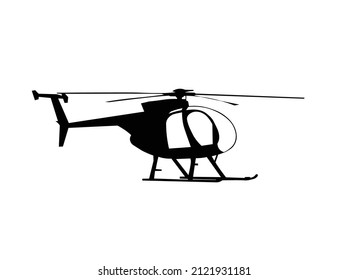 Helicopter silhouette black high vector