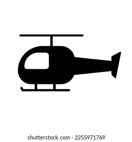 Helicopter silhouette icon. Chopper. Vector.