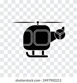 Helicopter silhouette icon. Vector illustration.