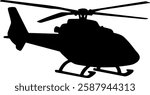 Helicopter silhouette illustration vector design.