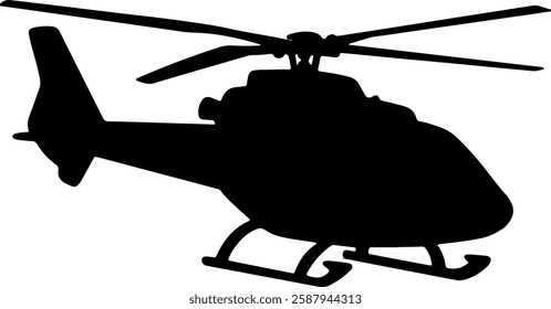 Helicopter silhouette illustration vector design.