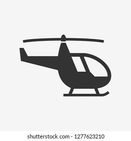 helicopter silhouette, vector icon.