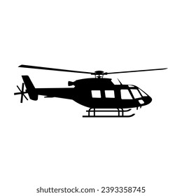 A Helicopter Silhouette vector isolated on a white background