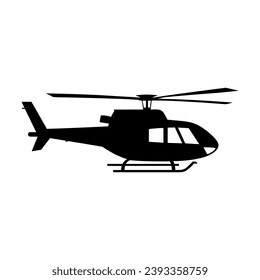 A Helicopter Silhouette vector isolated on a white background