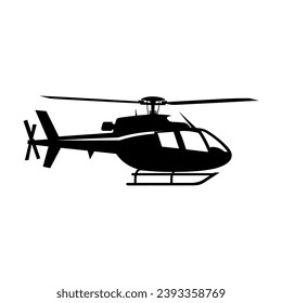 A Helicopter Silhouette vector isolated on a white background