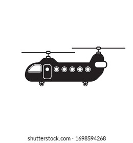 Helicopter silhouette vector simple design
