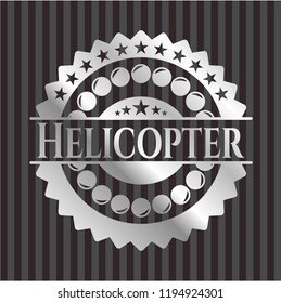 Helicopter silver badge or emblem