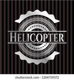 Helicopter silver badge or emblem
