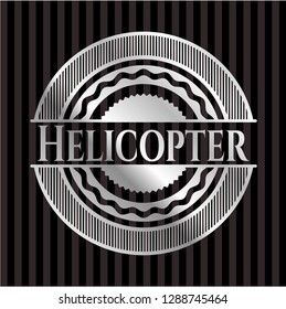 Helicopter silvery badge