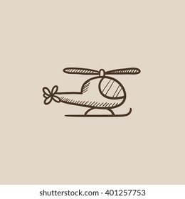 Icono de esbozo del helicóptero.