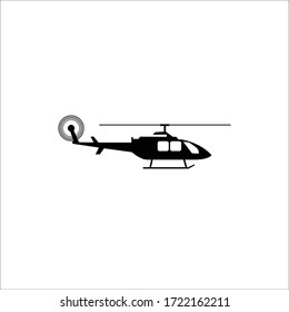 Helicopter solid vector black icon