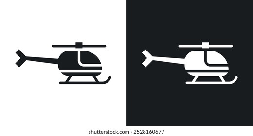 Helicopter solid vector icon pack