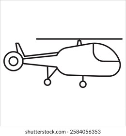 Helicopter stock icon outline vector