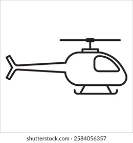 Helicopter stock icon outline vector