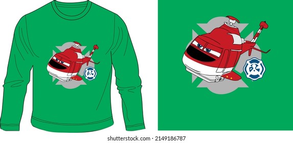 instalación vectorial de camisetas de helicóptero