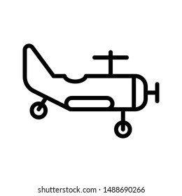 helicopter thin line vector icon