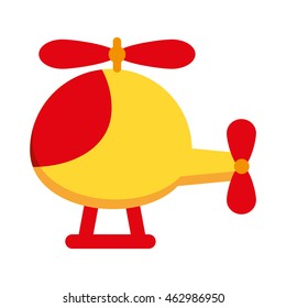 helicopter toy isolated icon vector illustration design