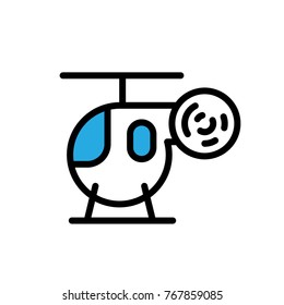 helicopter toy vector icon