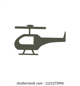 helicopter transport isolated icon vector illustration 