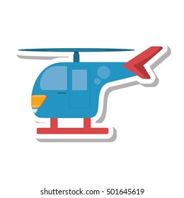 helicopter transport isolated icon vector illustration design