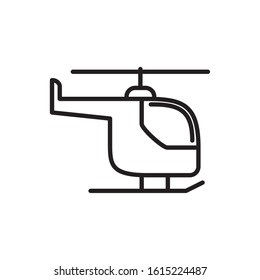 helicopter transport linear design icon vector illustration