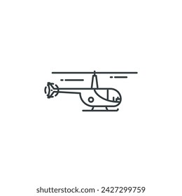 Helicopter, transport, machine, movement, transportation icon, vector illustration